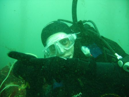 under water
